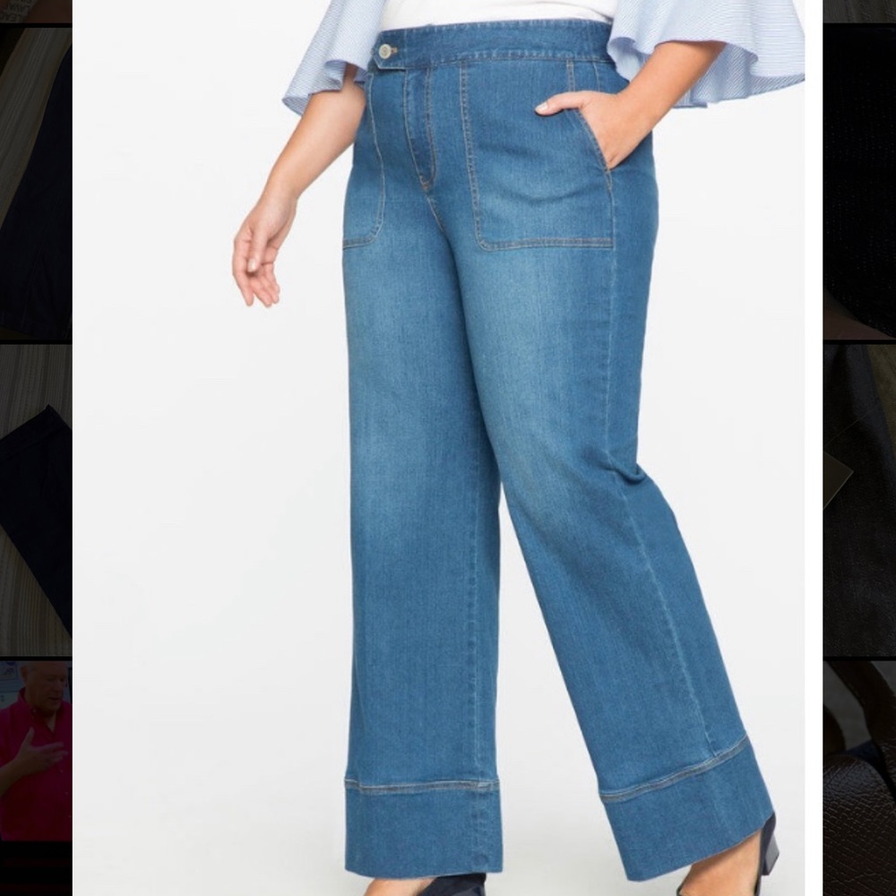 New! Wide Leg High Rise Jeans